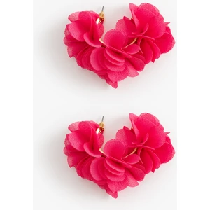 Çiçekli Halka Küpe Hacimli