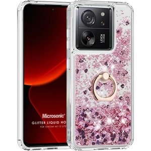 Xiaomi Mi 13T Kılıf Glitter Liquid Holder Pembe