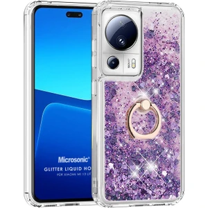 Xiaomi Mi 13 Lite Kılıf Glitter Liquid Holder Mor