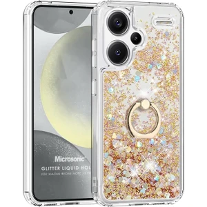 Xiaomi Redmi Note 13 Pro Plus 5g Kılıf Glitter Liquid Holder Gold