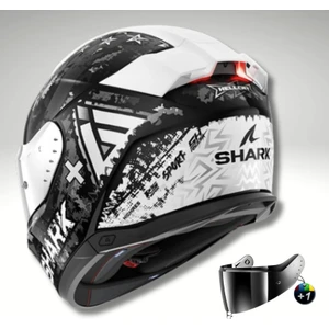 Skwal I3 Hellcat Kus Ledli Kapalı Kask - Siyah/beyaz