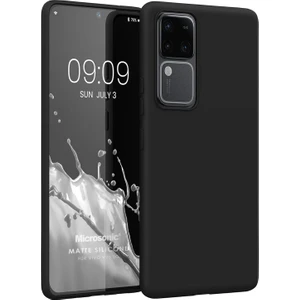 Matte Silicone Vivo V30 Kılıf Siyah