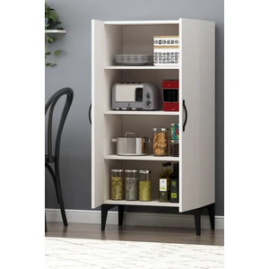 Avm Park Beyaz 2 Kapaklı Erzak Dolabı – 18 mm Kaplama Yonga Levha, Modern Tasarım, 135x60x35 cm, Çekmecesiz Model