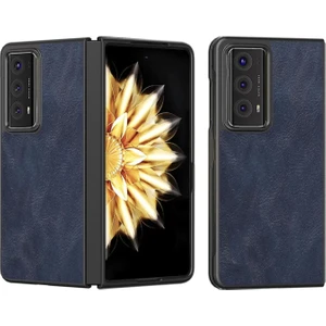 Honor Magic V2 Için Deri Desenli Plastik Koruma Kılıf