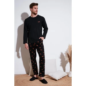 Pamuklu Regular Fit Uzun Kollu Pijama Takımı Erkek Pijama Takımı 6572013