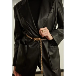Brand & Belt Gold Zincir  Kemer Modeli