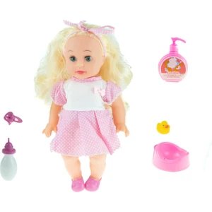 Oyuncak Bebek Roza Altını Islatan Konuşan Bebek 35 cm