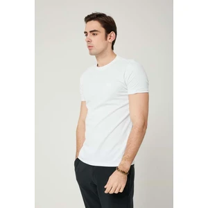 Sıfır Yaka Bisiklet Yaka Petek Dokulu Erkek Tshirt
