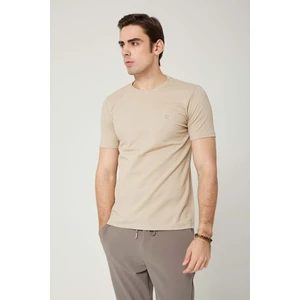 Sıfır Yaka Bisiklet Yaka Petek Dokulu Erkek Tshirt