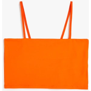 Basic Crop Atlet Ince Askılı Pamuklu