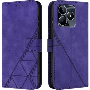 Manyi Mall Realme C53 4G/C51 4g Pu Deri Kredi Kartı Tutucu Flip Folio Için Kılıf (Yurt Dışından)