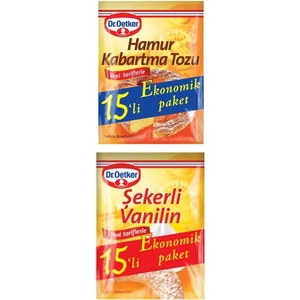 Dr. Oetker Dr.oetker 15'li Set 15 Şekerli Vanilin + 15 Hamur Kabartma Tozu