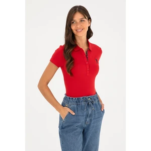 U.S. Polo Assn. Kadın Kırmızı Tişört Basic 50280060-VR171