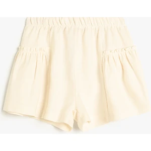 Şort Etek Beli Lastikli Cep Detaylı