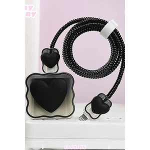 Apple iPhone 18W/20W Uyumlu Şarj Aleti Kılıfı, Şarj Kablosu Örme Aparatı