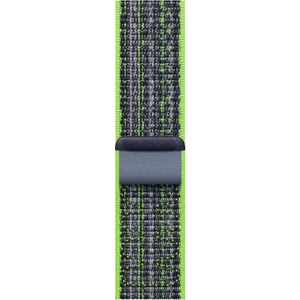 Megafox Teknoloji Apple Watch 2/3/Ultra Uyumlu Kordon Hasır Örgü Spor Nike Kayış, Yeşil