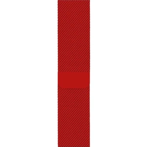 Megafox Teknoloji Apple Watch 2/3/4/5/6/7/8/9/se Ultra Uyumlu Kordon Hasır Metal Mıknatıs Kayış, Kırmızı