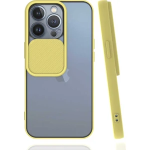 Megafox Teknoloji Apple iPhone 13 Pro Uyumlu Kılıf Lensi Kapak, Sarı