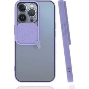 Megafox Teknoloji Apple iPhone 13 Pro Uyumlu Kılıf Lensi Kapak, Lila