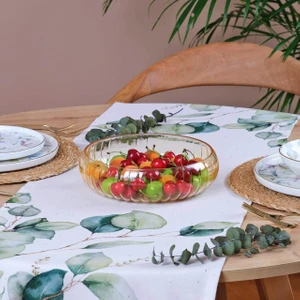 Büyük Boy Cam Sarı Salata Kasesi