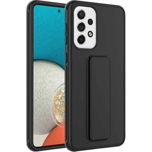 Megafox Teknoloji Samsung Galaxy A73 Uyumlu Kılıf Qstand Kapak, Siyah