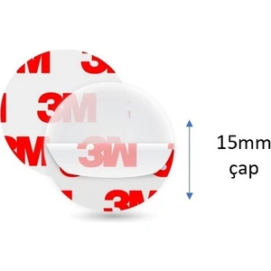 3m Yapışkanlı Çift Taraflı Bant Şeffaf Yuvarlak 15 mm Çap