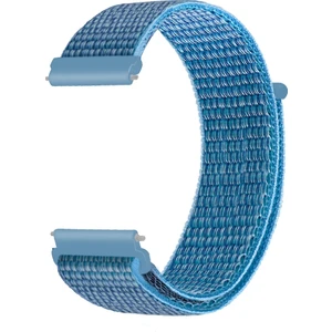Megafox Teknoloji Samsung Galaxy Watch Gear S3 / Gear S4 Uyumlu Kordon Hasır Örgü Işlemeli Spor Kayış, Mavi - Aç