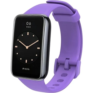 Megafox Teknoloji Xiaomi Mi Band 7 Pro Uyumlu Kordon Silikon Yumuşak Spor Soft Yüzey Esnek Kayış, Lila