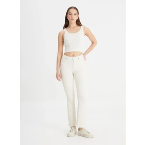 Yüksek Bel Bootcut Paça Normal Ekru Kadın Denim Pantolon L31T20530349-Breese Bot Jean Pantol