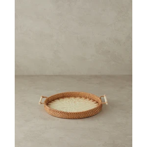 English Home Beatrice Rattan Tepsi Kahverengi