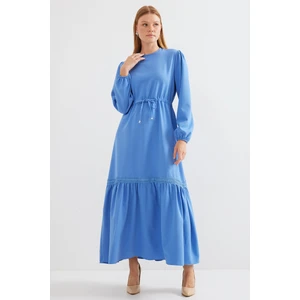 2483 Uzun Boydan Elbise - Mavi