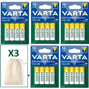 56616 Şarj Edilebilir Value 20 Adet 2100MAH Aa Kalem Pil+Saklama Kesesi Hediye