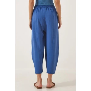 Yüksek Bel Slouchy Kadın Pantolon Fit Basic Relax Fit Rahat Kalıp