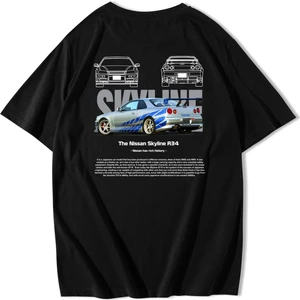 BRZ Collection Unisex Oversize The Nissan Skyline R34 T-Shirt