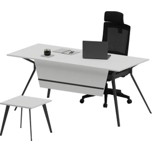 Çağın Ofis Mobilyaları Deep Tekli Etajersiz Masa Sehpa 140 cm (Lake Beyaz)