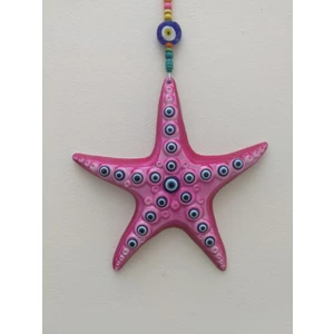 Dekoratif Nazar Boncuğu Süslemeli Deniz Yıldızı Duvar Süsü