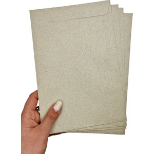 Kraft Torba Zarf 50 Adet A5 Boyut 17x25 cm Doğal Renkli Kırtasiye Seti