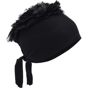 Dantel Topuzlu Bone Siyah