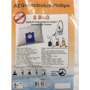 Aeg-Electrolux-Philips Uyumlu S Bag Toz Torbası 5 li 5 paket fiyatıdır