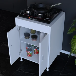 Modilayn AYMEN 59,6 x 85 x 56 cm Set üstü Ocak Ve Tek Raflı Çok Amaçlı Mutfak Dolabı