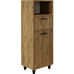 Çamaşır Sepetli Banyo Dolabı, Çok Amaçlı Çekmeceli Dolap 45 cm