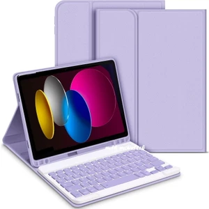 M.TK Moveteck Apple Ipad Air 11 Inç 2024 6.nesil Uyumlu Klavyeli Tablet Kılıf Bluetooth Kalem Bölmeli Standlı M2 Çip