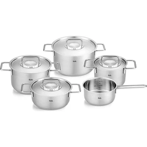 Pure Collection 9 Parça Metal Kapak Çelik Tencere Seti