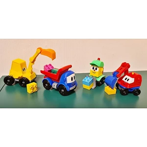 Turansoy Craft Küçük Kamyon Leo - Leo Lastwagen Leo The Truck 4'lü Oyuncak Seti
