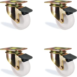 Ağır Tip Poliamid 4'lü Frenli Kemik Tekerlek - 55 mm Çap
