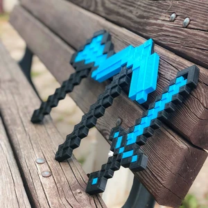 Bursa3dfilament Üçlü Minecraft Elmas Set/ Elmas Kılıç-Kazma- Balta, Diamond Pickaxe-Sword-Axe.