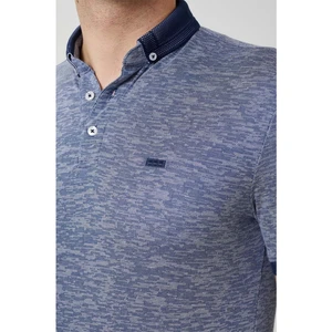Yakası Triko Polo Yaka Erkek Lacivert Tshirt