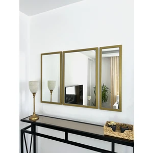 Effe Yapı Dekor Gold Metal Çerçeveli Dekoratif Ayna Seti