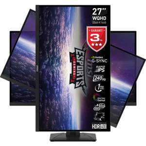 27" G274QPX 2560x1440 (WQHD) 16:9 FLAT RAPID IPS 240HZ 1MS G-SYNC COMPATIBLE PIVOT GAMING MONITOR