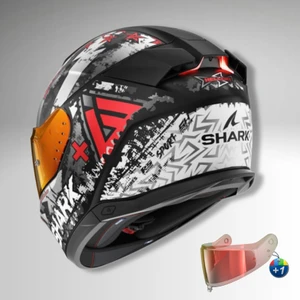 Skwal I3 Hellcat Stop Lambalı Kapalı Kask - Kırmızı / Siyah